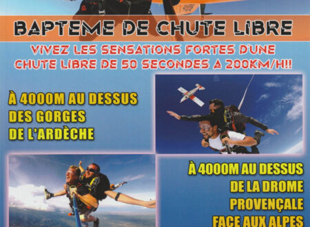 Saut en parachute au-dessus des Gorges de l'Ardèche