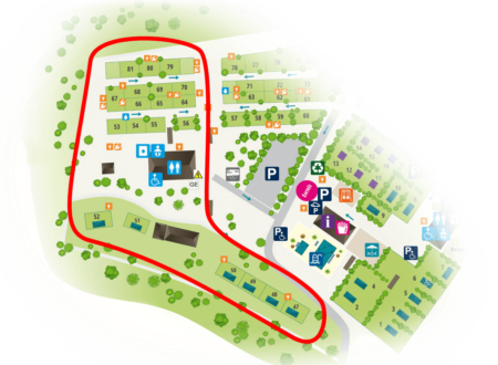Zones du camping dédiées aux groupes
